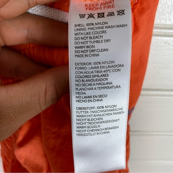 IETS FRANS Men’s Nylon Runner Shorts Orange Size L - Picture 5 of 6